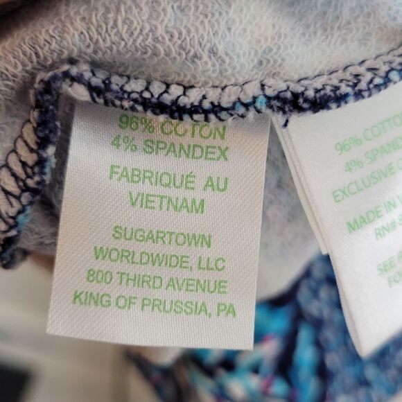 Lilly Pulitzer CLARKE V NECK FRENCH TERRY DRESS Bright Navy Good Reef XS - Picture 5 of 5